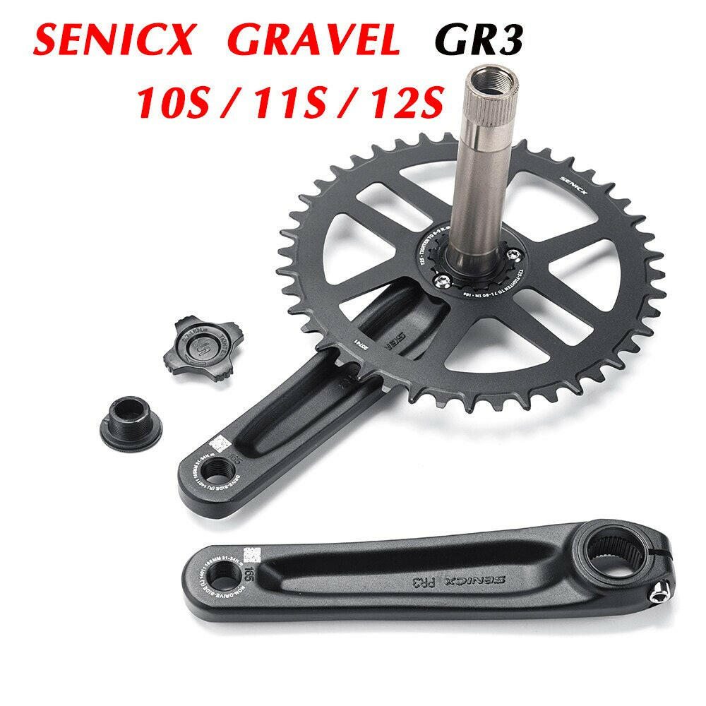 SENICX GR3 Gravel Bike Crankset 40T/42T/44T chainring 165mm 170mm 175m
