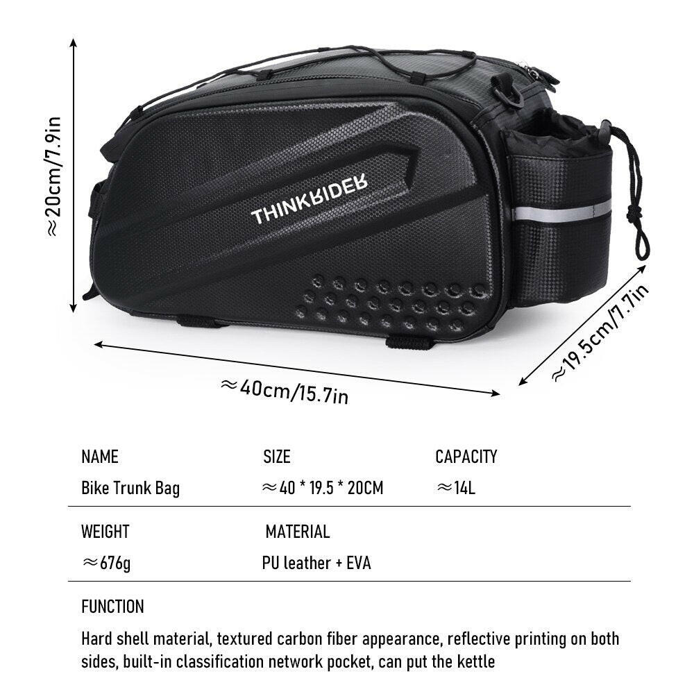 thinkrider fahrradtasche ThinkRider Bicycle Hard Shell Tear Hunch Bag,14L Large Capacity Hunch