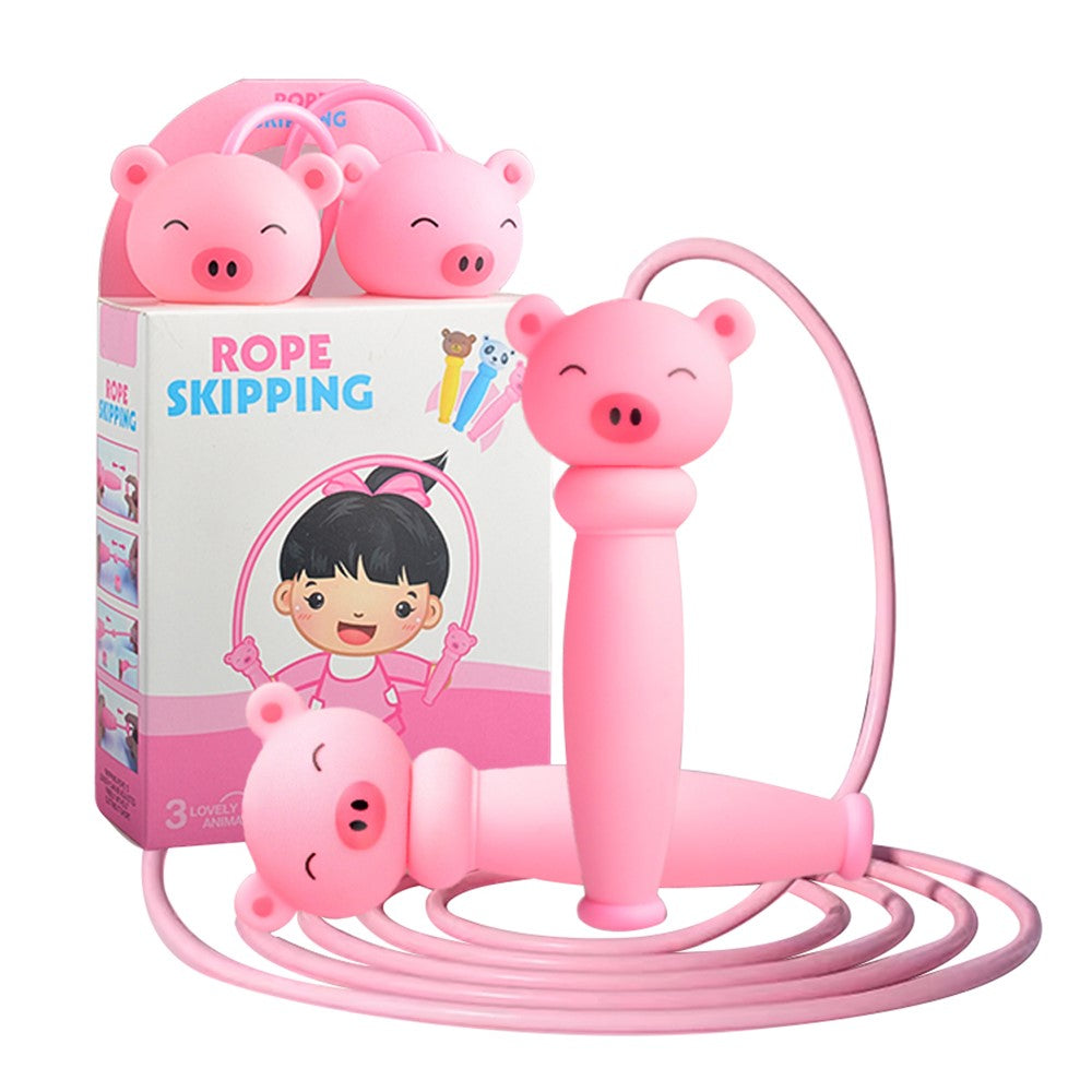 JY1028 Cartoon Animal Design Kids Jump Rope Exercise Workout PVC Skipping Rope