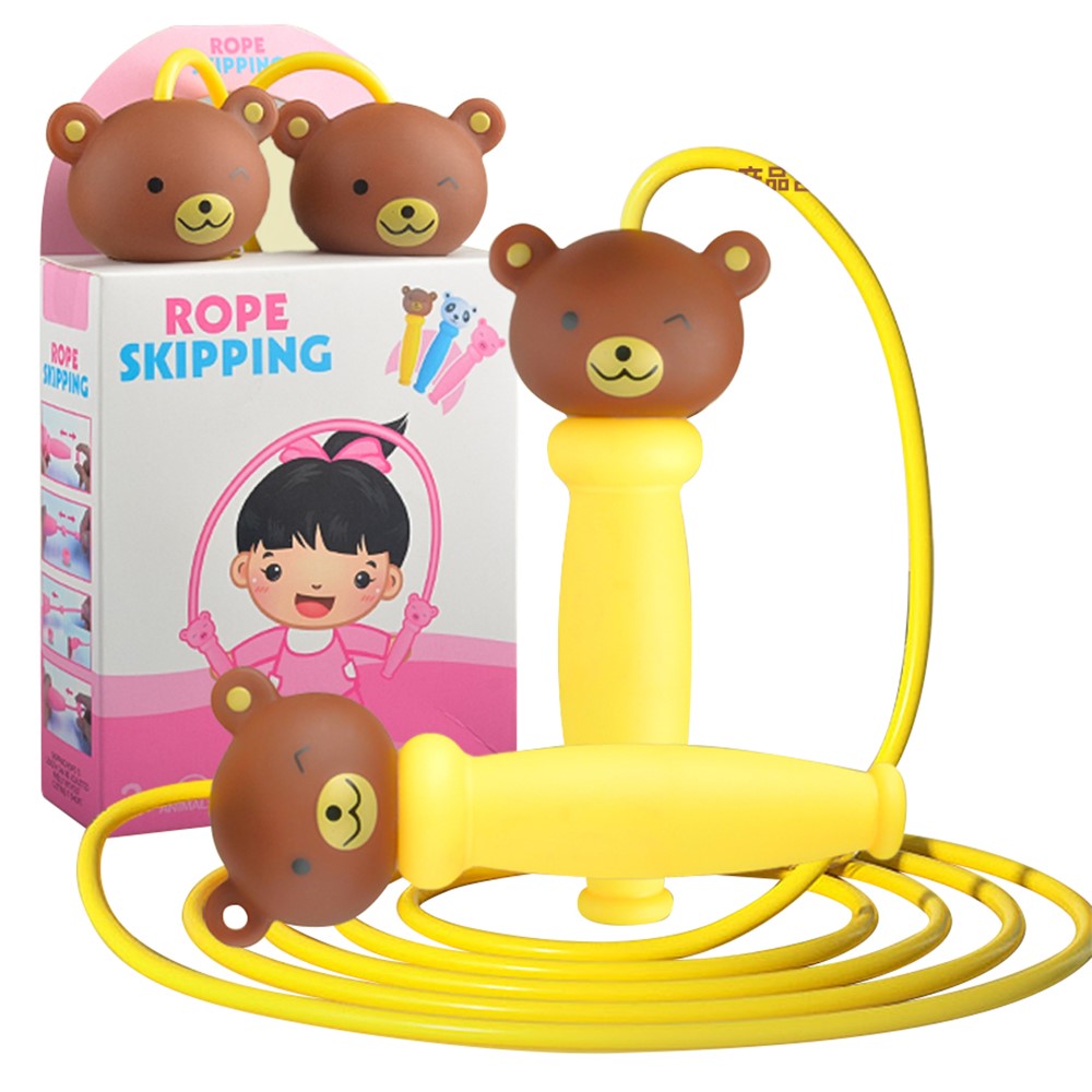 JY1028 Cartoon Animal Design Kids Jump Rope Exercise Workout PVC Skipping Rope