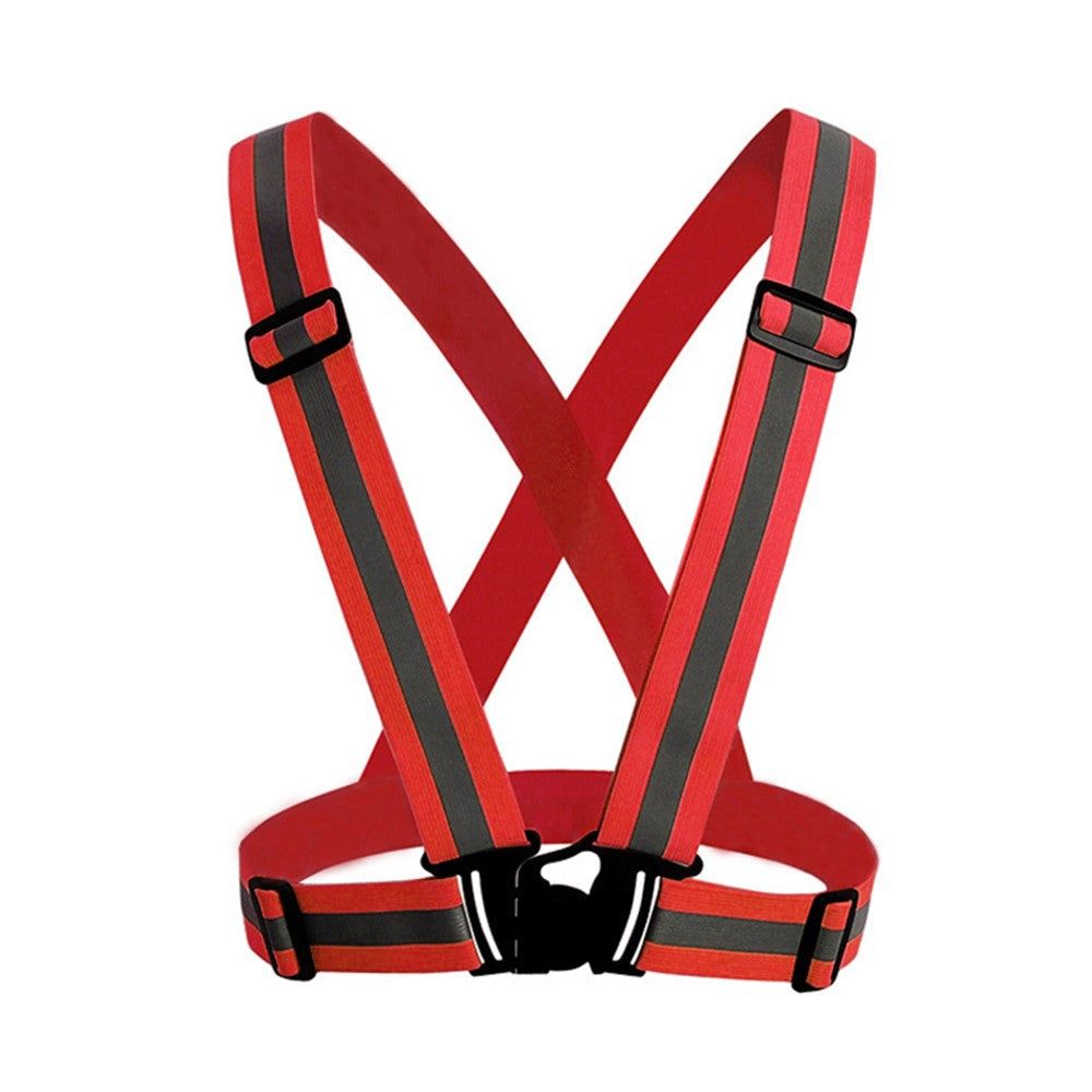 Reflective Band Belt Night Cycling Running Vest High Visibility Adjustable Traffic Work Safety Vest