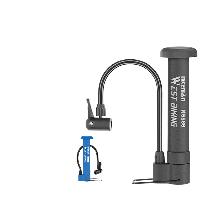 80 PSI Bicycle Pump WEST BIKING MTB Bike Manual Air Pump Balloon Tire Inflator Schrader Valve Floor Pump Cycling Accesories-WAYBIKER