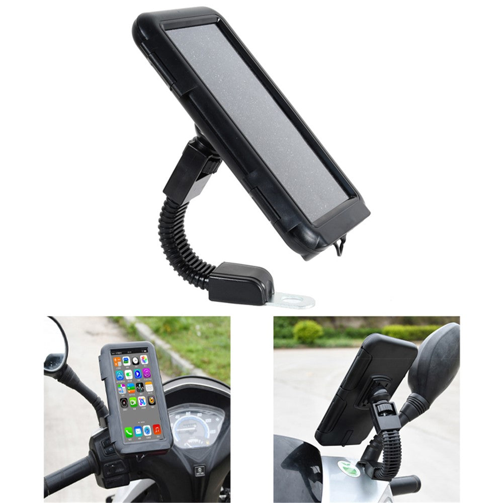 S2102 Motorcycle Phone Bag Bicycle Rear View Mirror Mount Holder Stand Waterproof Case Cover