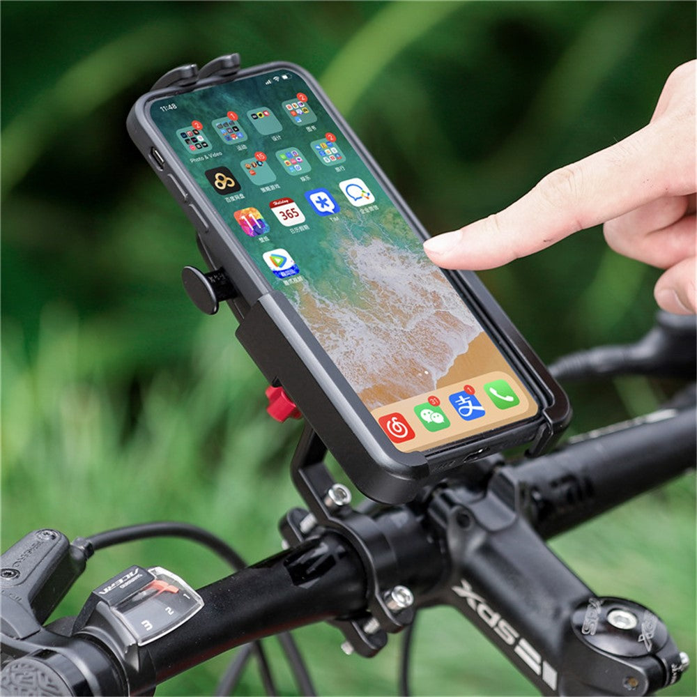 WEST BIKING MTB Bicycle Cycling Mobile Phone Holder Bike Handlebar Phone Stand Bracket for 4.5-6.8 inch Phone