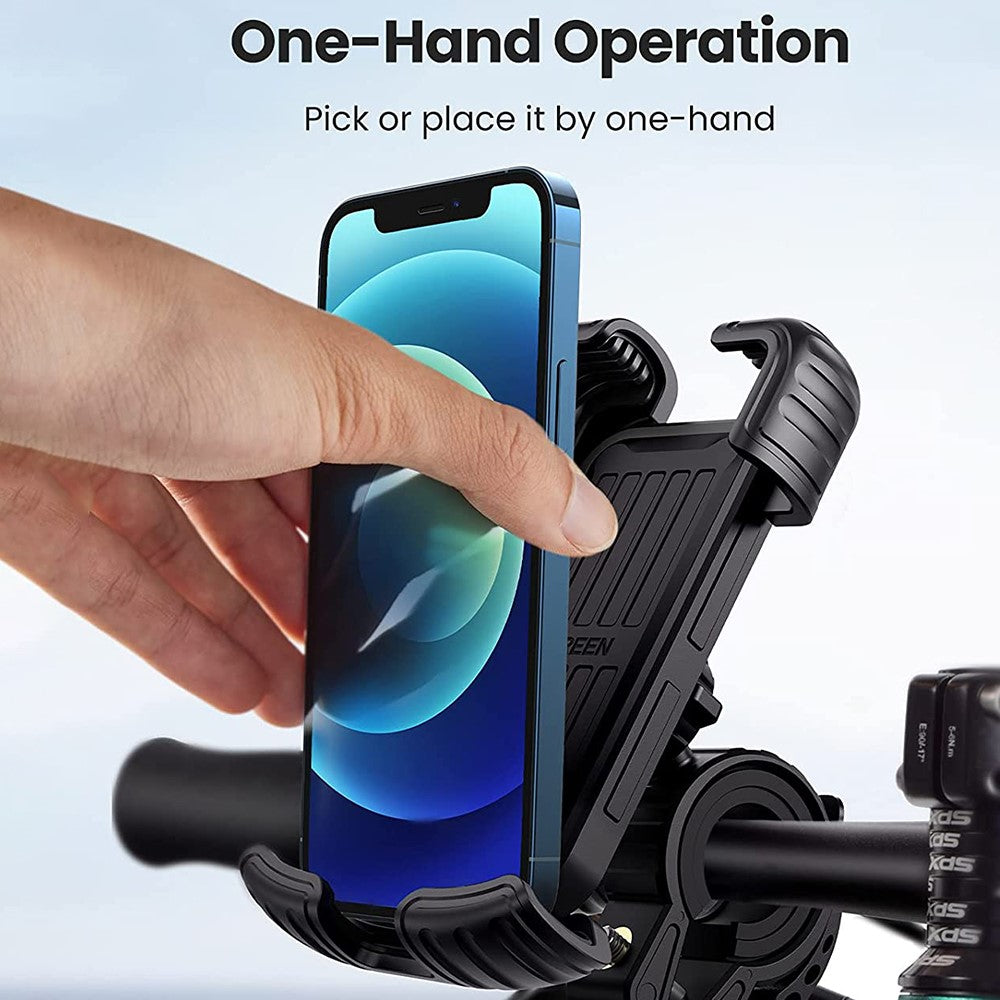 UGREEN For 4.6-6.8inch Mobile Phone 360 Degree Rotation Mountain Bike Handlebar Bracket