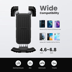 UGREEN For 4.6-6.8inch Mobile Phone 360 Degree Rotation Mountain Bike Handlebar Bracket