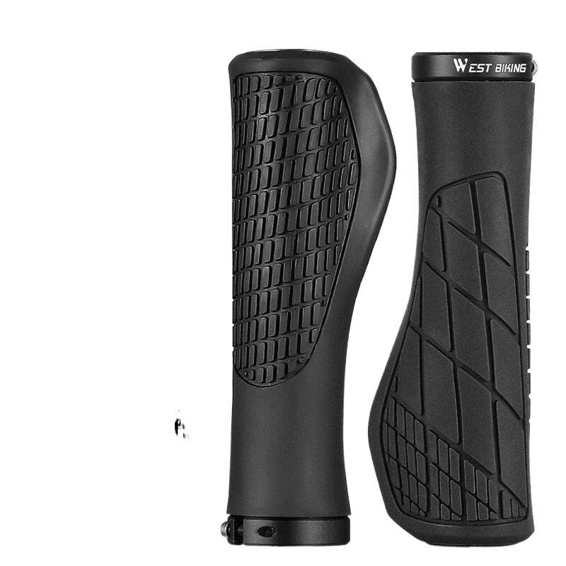 WEST BIKING Bicycle Grips Soft Rubber MTB Road Bike Grips Shockproof Anti-Slip Handlebar Cover Ergonomic Cycling Handlebar-WAYBIKER