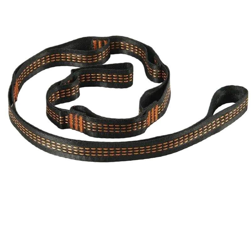 Correias De Poliéster Reforçado Para Acampamento AO Ar Livre Black Hammock Straps 5 Ring Alta Carga-rolamento Farpado 2pcs-WAYBIKER