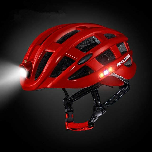 Light Cycling Helmet USB Rechargeable Bike Ultralight Helmet Intergrally-Molded Mountain Road Bicycle Mtb Helmet-WAYBIKER