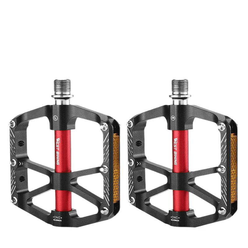 WEST BIKING CNC 3 Bearing Bicycle Pedals Ultralight BMX MTB Road Bike Pedals Non-slip Aluminum Alloy Reflective Cycling Parts-WAYBIKER