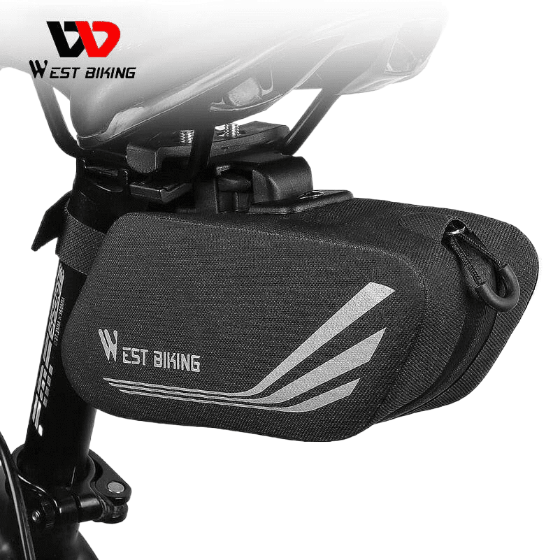 WEST BIKING Waterproof Bicycle Bag Portable TPU Reflective Seatpost Saddle Bag MTB Road Bike Rear Seat Bag Cycling Accessories-WAYBIKER