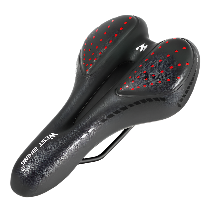 WEST BIKING MTB Bike Saddle Mountain Road Bike Seat PU Leather Cycling Cushion Comfortable Gel Filled Shockproof Bicycle Saddle-WAYBIKER