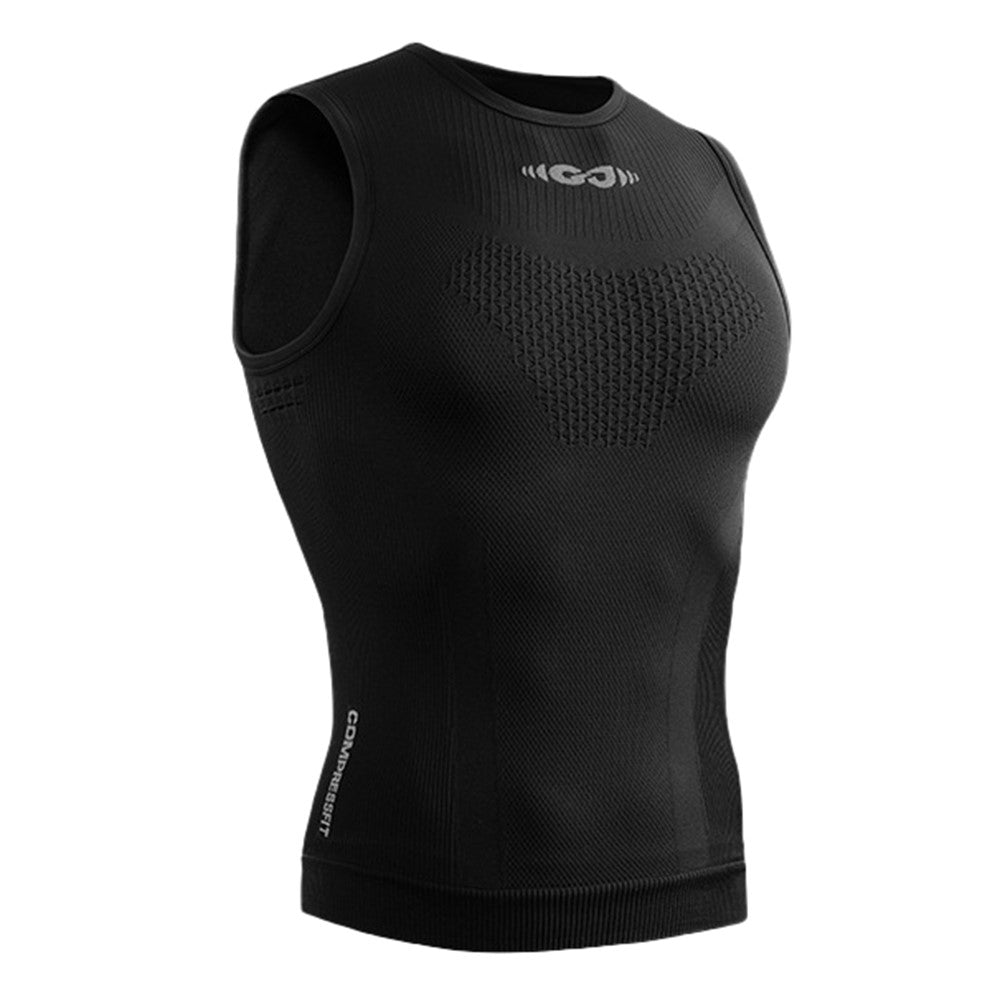 GOLOVEJOY JS01 Summer Men Sleeveless Compression Tank Top Quick Dry Breathable Fitness Vest, Size L