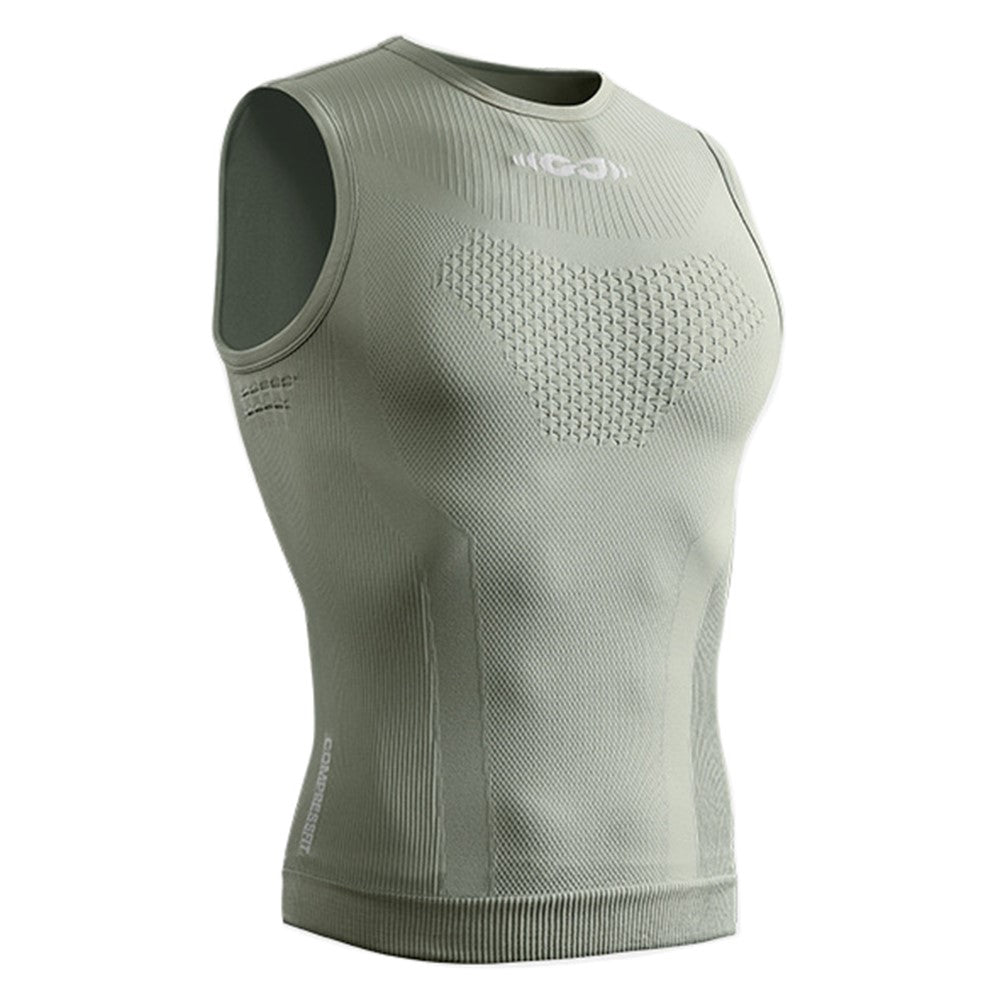 GOLOVEJOY JS01 Summer Men Sleeveless Compression Tank Top Quick Dry Breathable Fitness Vest, Size L