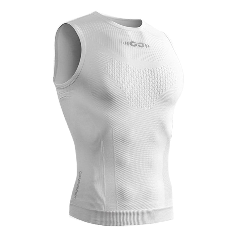 GOLOVEJOY JS01 Summer Men Sleeveless Compression Tank Top Quick Dry Breathable Fitness Vest, Size L