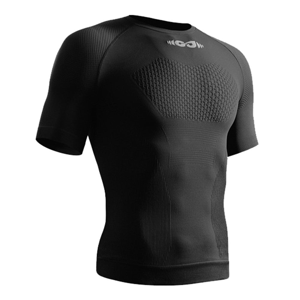 GOLOVEJOY JS02 Outdoor Sports Breathable Men Compression Short Sleeve Top for Cycling Running, Size XL