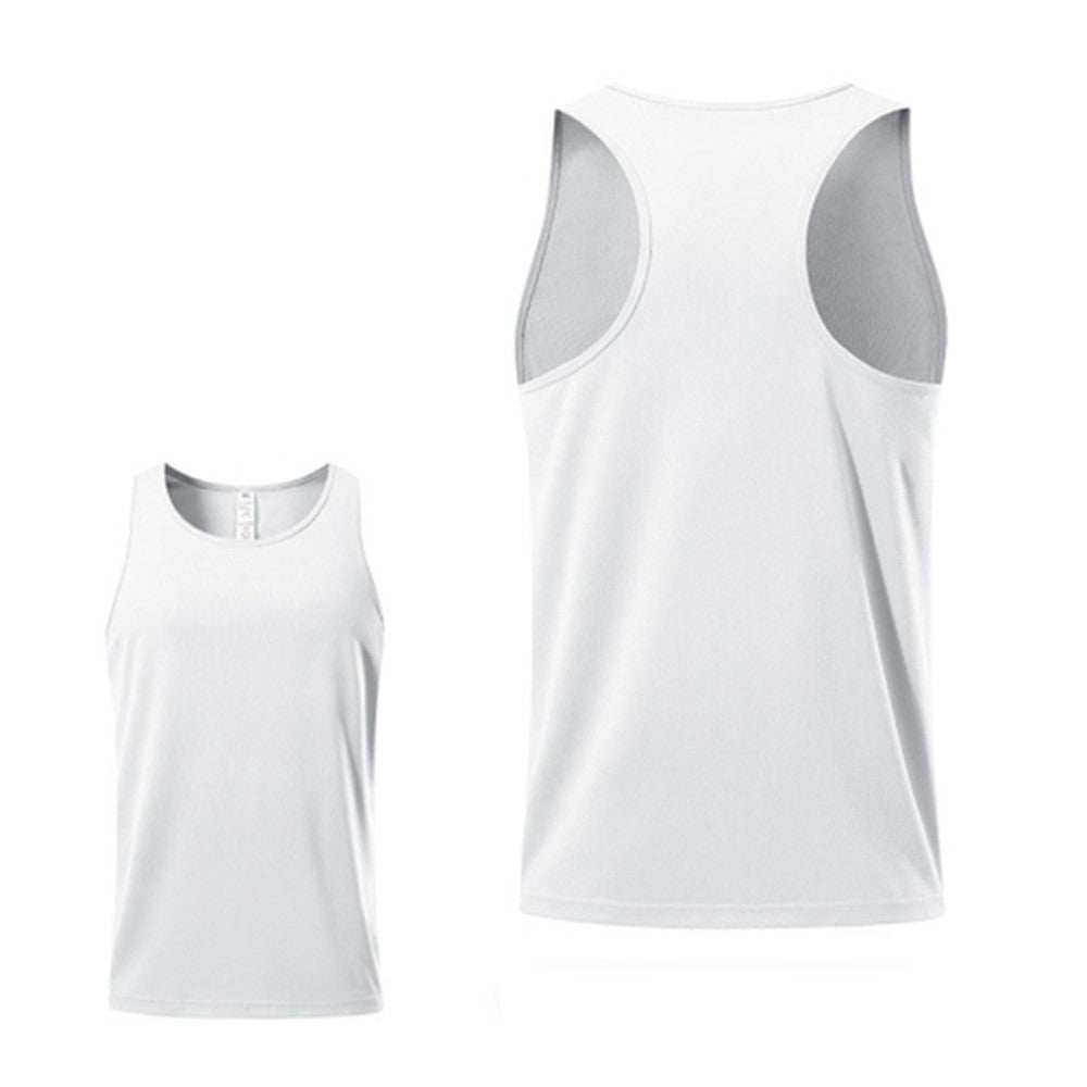 Summer Men Sports Casual Polyester Vest Breathable Quick-drying Running Basketball Tank Top