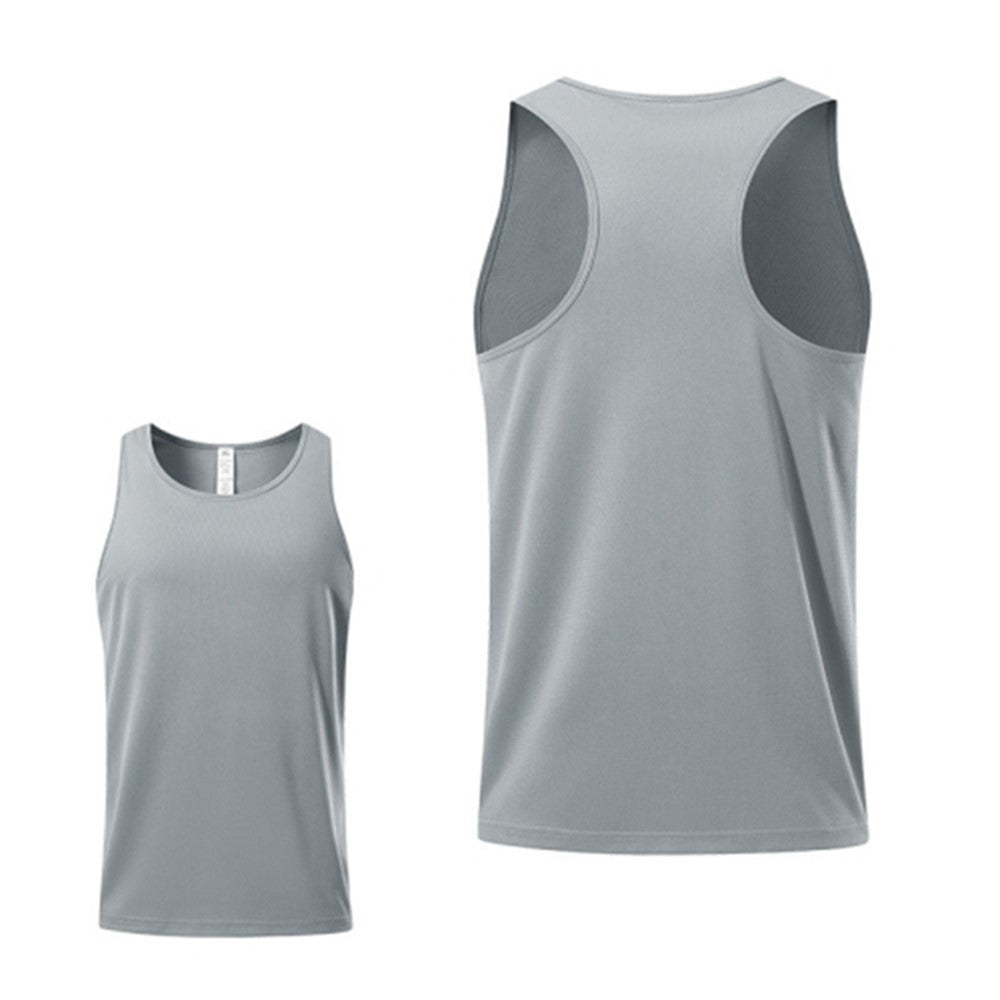 Summer Men Sports Casual Polyester Vest Breathable Quick-drying Running Basketball Tank Top