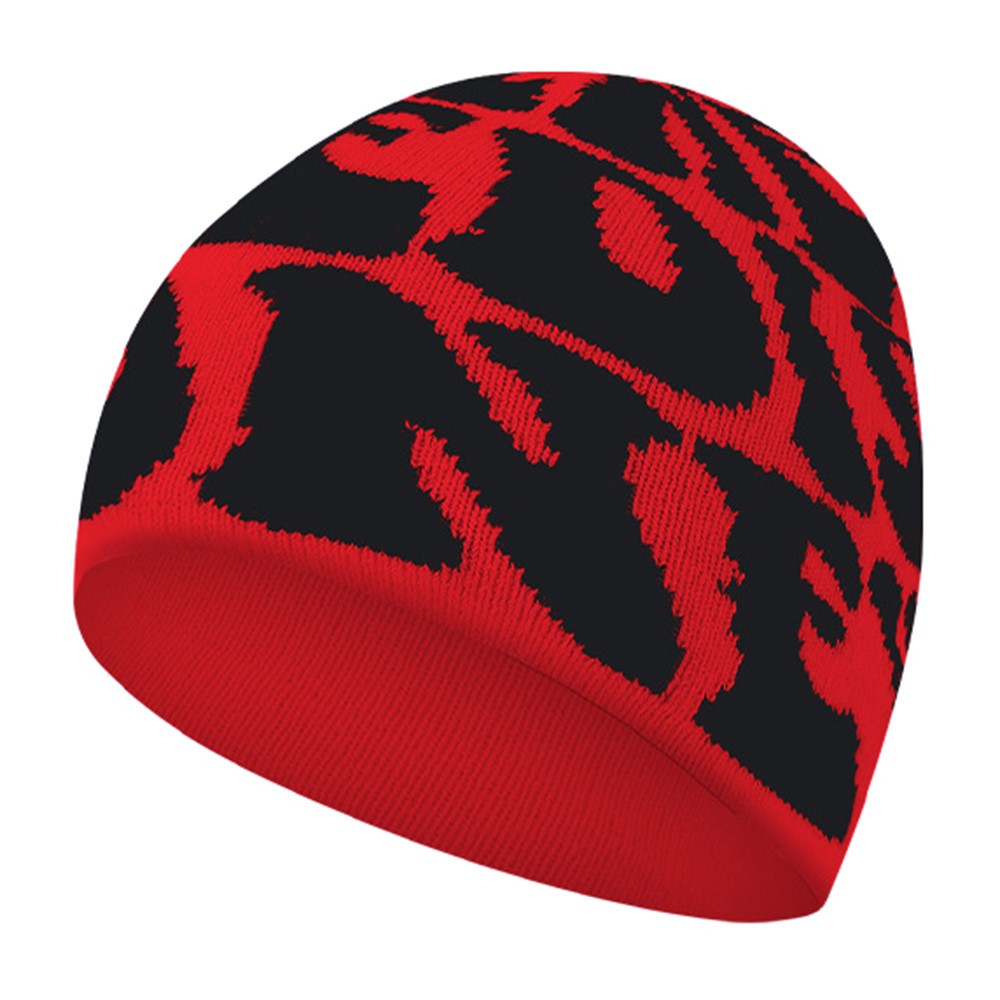 Letters Design Autumn Winter Thermal Knitted Beanie for Men Women Outdoor Windproof Cap
