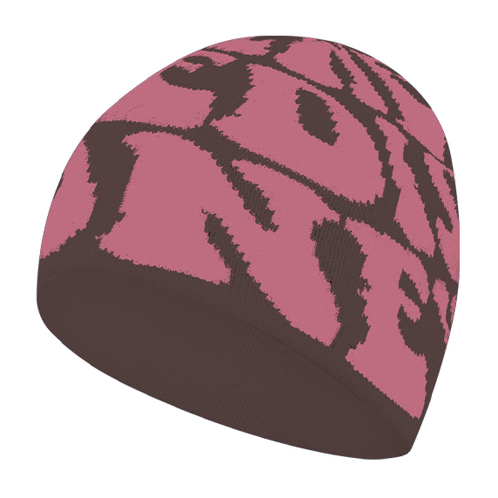 Letters Design Autumn Winter Thermal Knitted Beanie for Men Women Outdoor Windproof Cap