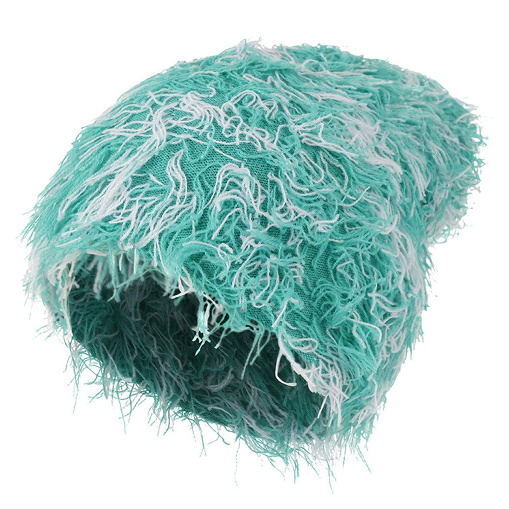 Double-Layer Warm Knitted Hat Autumn Winter Ear Protection Unisex Woolen Yarn Beanie Cap