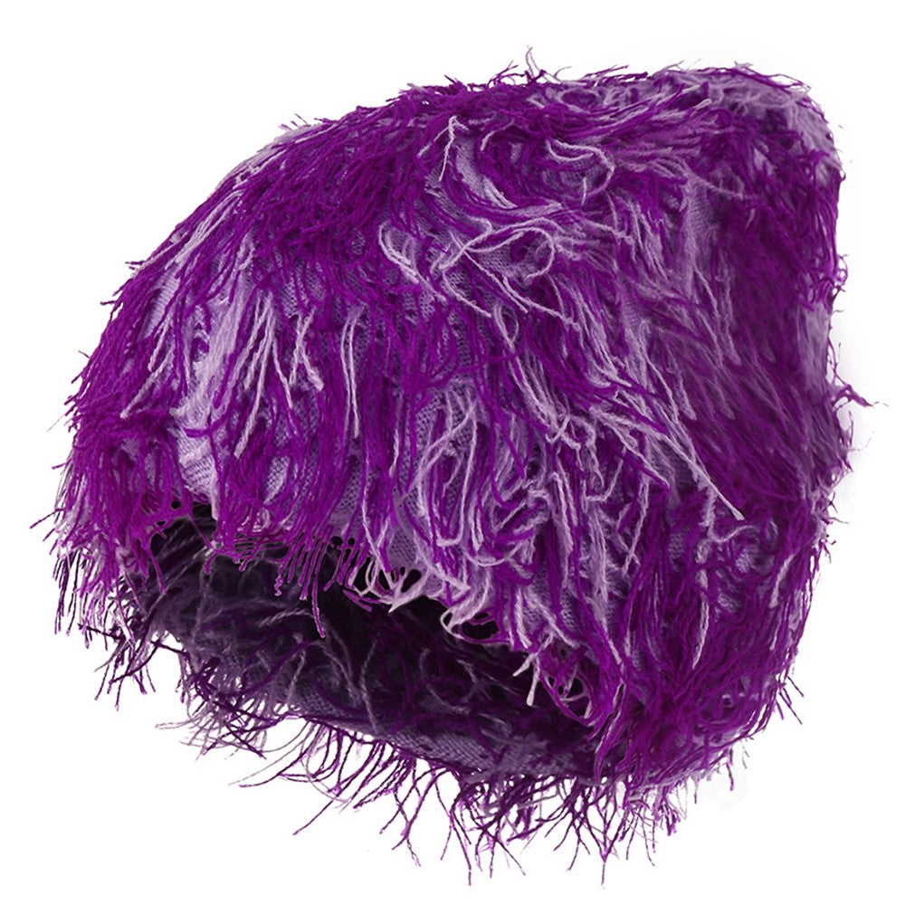 Double-Layer Warm Knitted Hat Autumn Winter Ear Protection Unisex Woolen Yarn Beanie Cap
