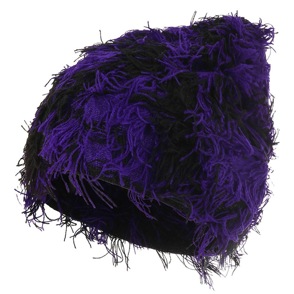 Double-Layer Warm Knitted Hat Autumn Winter Ear Protection Unisex Woolen Yarn Beanie Cap