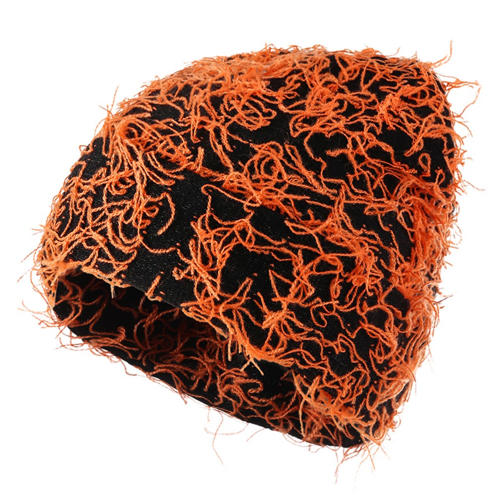 Double-Layer Warm Knitted Hat Autumn Winter Ear Protection Unisex Woolen Yarn Beanie Cap