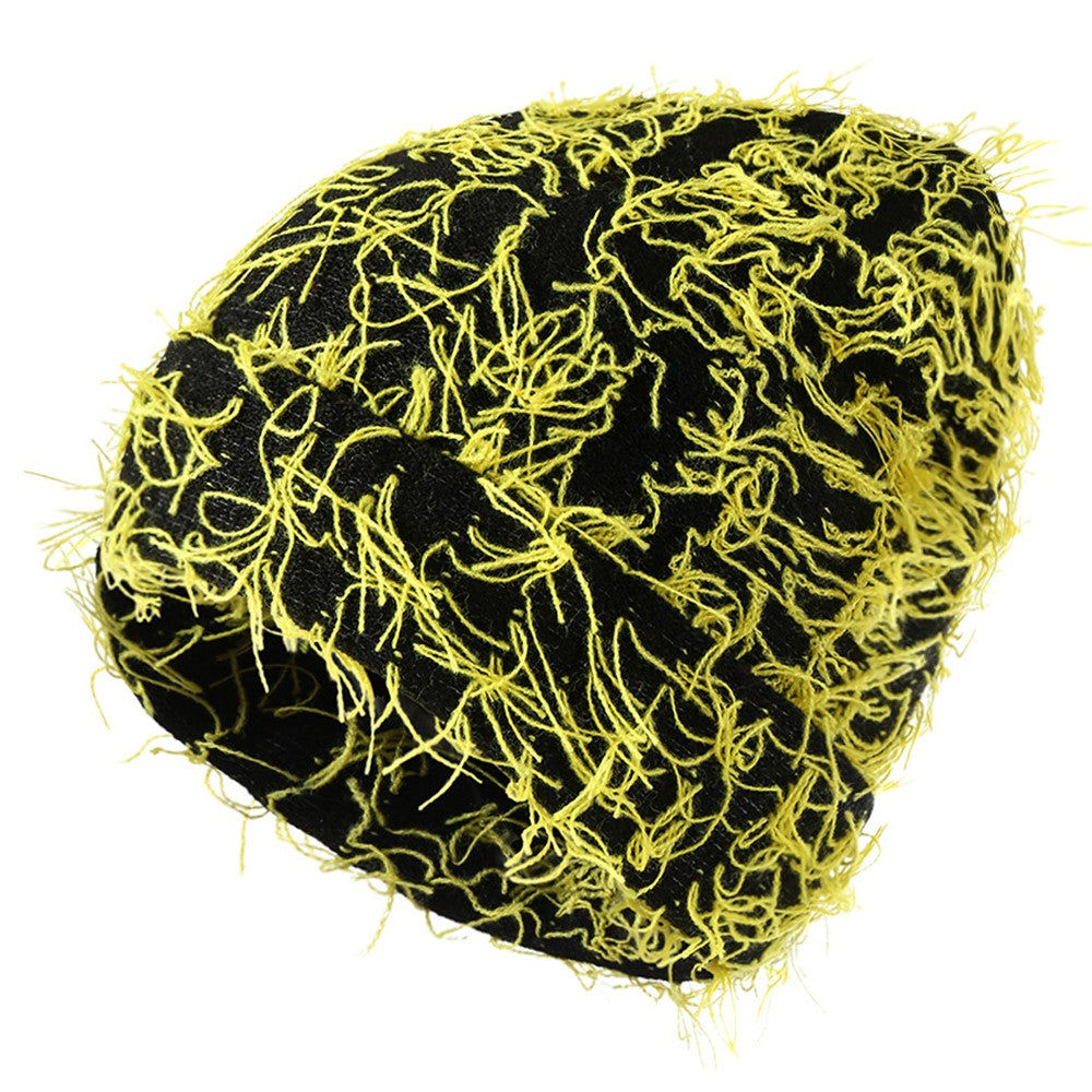 Double-Layer Warm Knitted Hat Autumn Winter Ear Protection Unisex Woolen Yarn Beanie Cap
