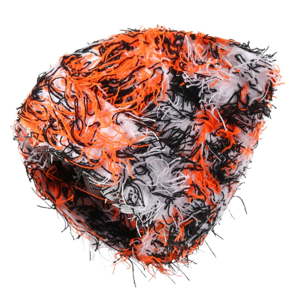 Double-Layer Warm Knitted Hat Autumn Winter Ear Protection Unisex Woolen Yarn Beanie Cap
