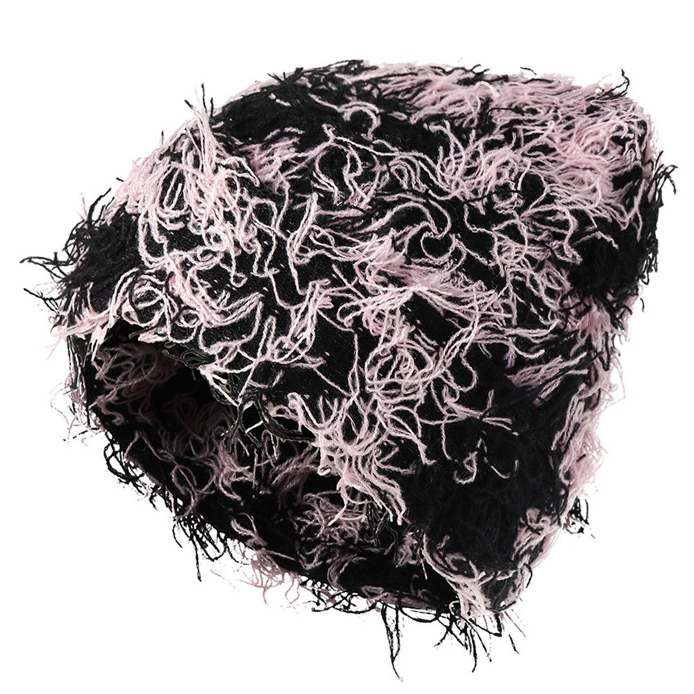 Double-Layer Warm Knitted Hat Autumn Winter Ear Protection Unisex Woolen Yarn Beanie Cap