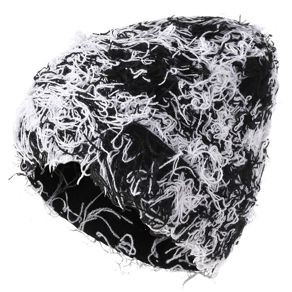 Double-Layer Warm Knitted Hat Autumn Winter Ear Protection Unisex Woolen Yarn Beanie Cap