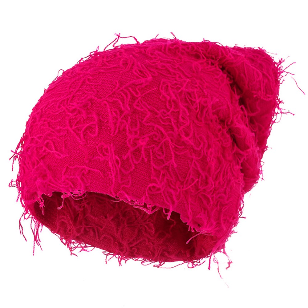 Double-Layer Warm Knitted Hat Autumn Winter Ear Head Protection Unisex Woolen Yarn Beanie Cap