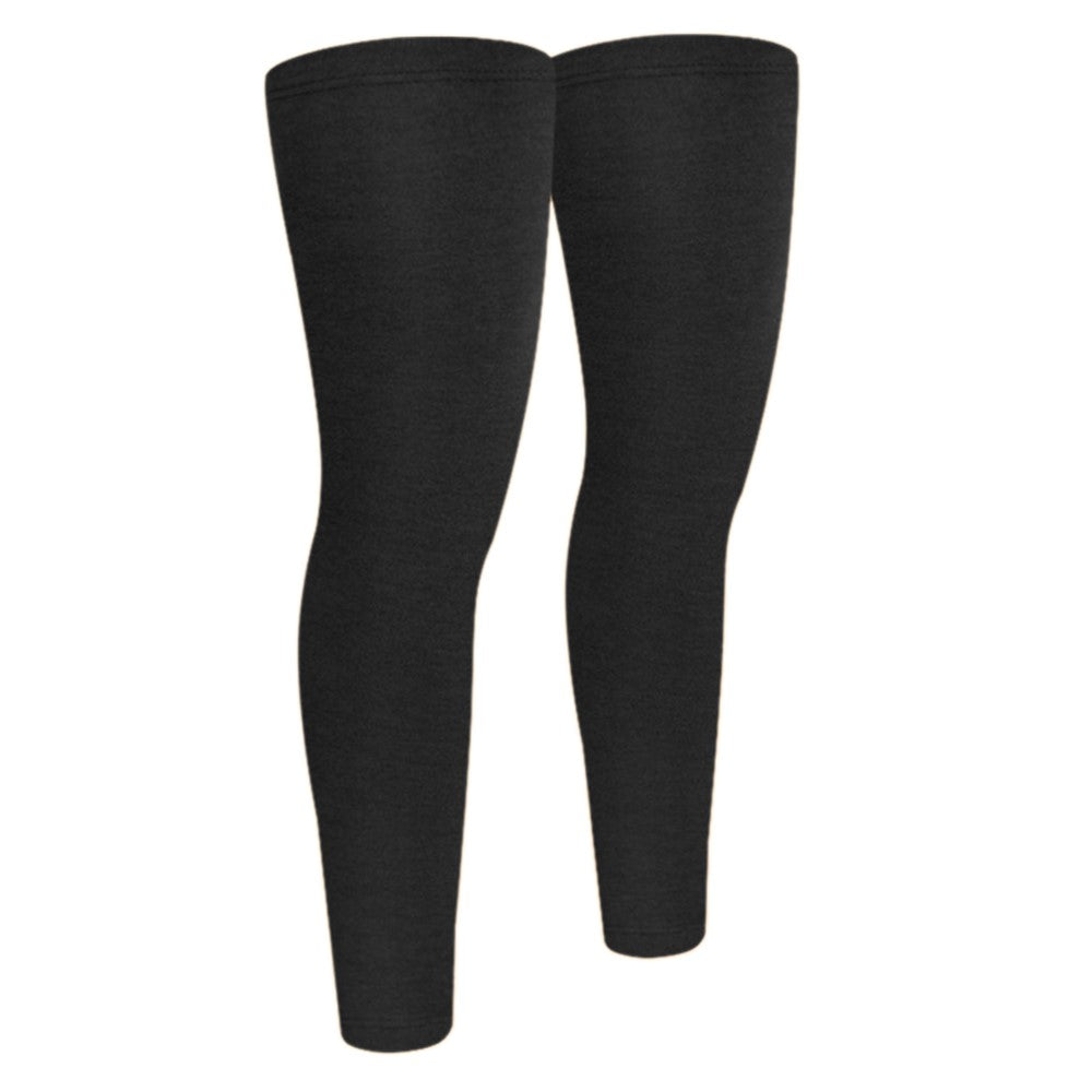 1 Pair Autumn Winter Thermal Leg Warmers Windproof Non-Slip Leg Sleeves for Outdoor Sports