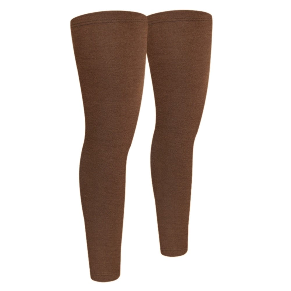 1 Pair Autumn Winter Thermal Leg Warmers Windproof Non-Slip Leg Sleeves for Outdoor Sports