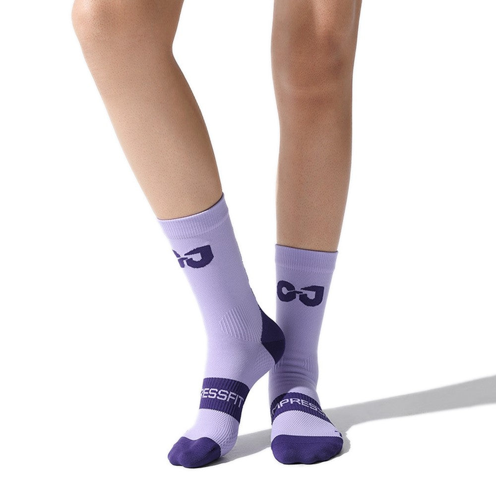 GOLOVEJOY DWZ12 Reflective Middle Tube Socks Outdoor Sports Compression Socks for Running Basketball