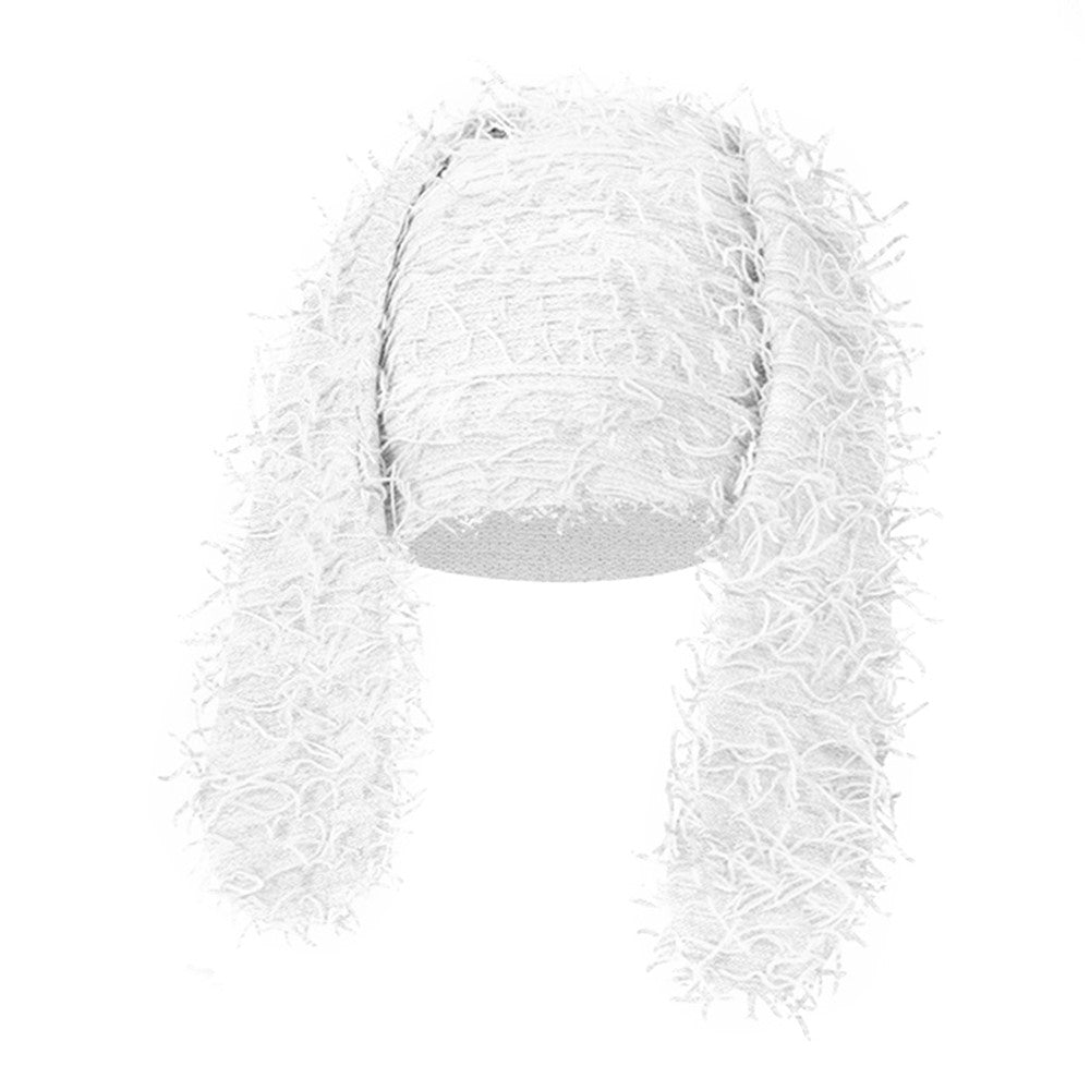Winter Rabbit Ear Warm Knitted Ear Protection Hat Windproof Outdoor Cycling Cap