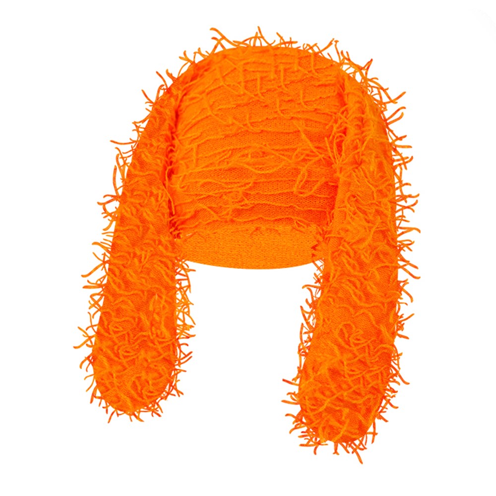 Winter Rabbit Ear Warm Knitted Ear Protection Hat Windproof Outdoor Cycling Cap