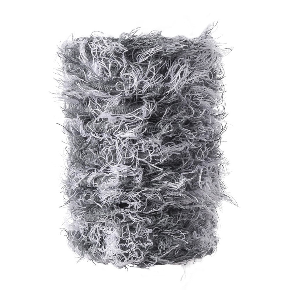 Winter Outdoor Skiing Thermal Neck Warmer Knitted Neck Gaiter with Fringes, 23x40cm