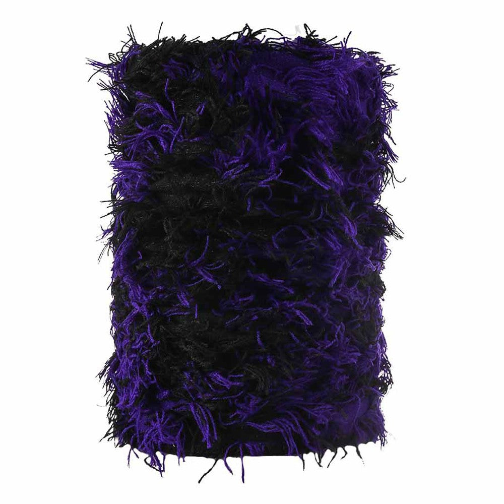 Winter Outdoor Skiing Thermal Neck Warmer Knitted Neck Gaiter with Fringes, 23x40cm