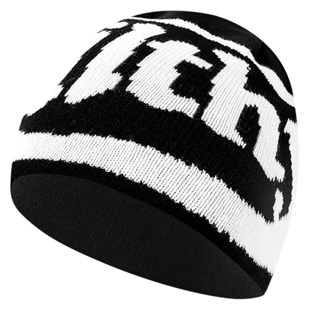 Letters Design Winter Outdoor Sports Beanie Hat Windproof Knit Cap for Men Women