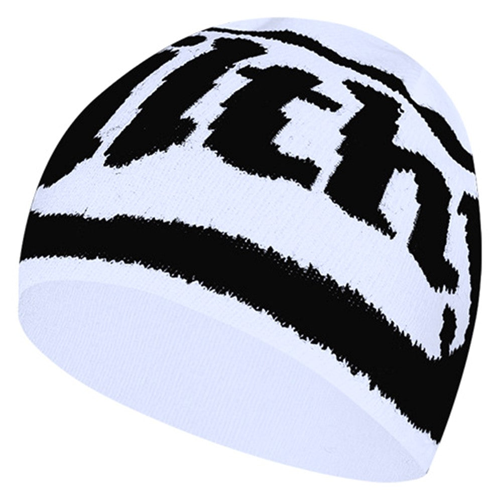 Letters Design Winter Outdoor Sports Beanie Hat Windproof Knit Cap for Men Women