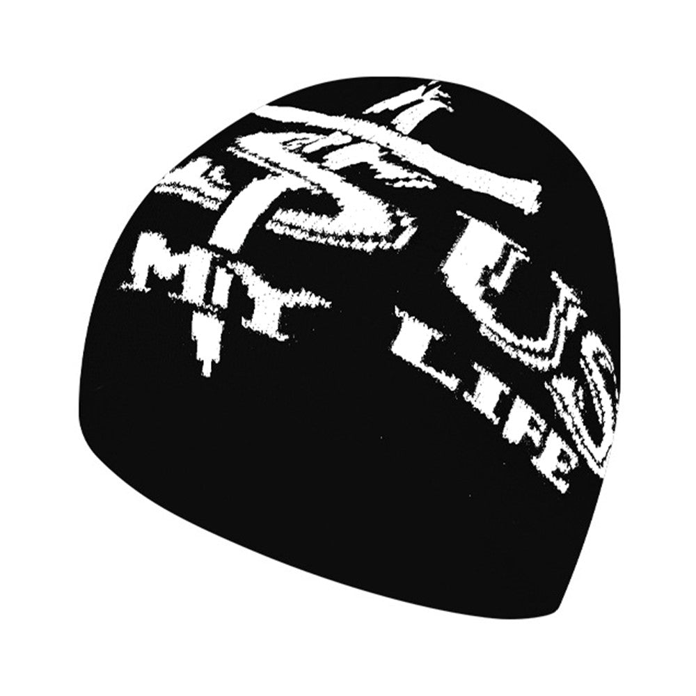 Double Layer Knit Beanie Hat Unisex Thick Warm Winter Outdoor Sports Windproof Cap