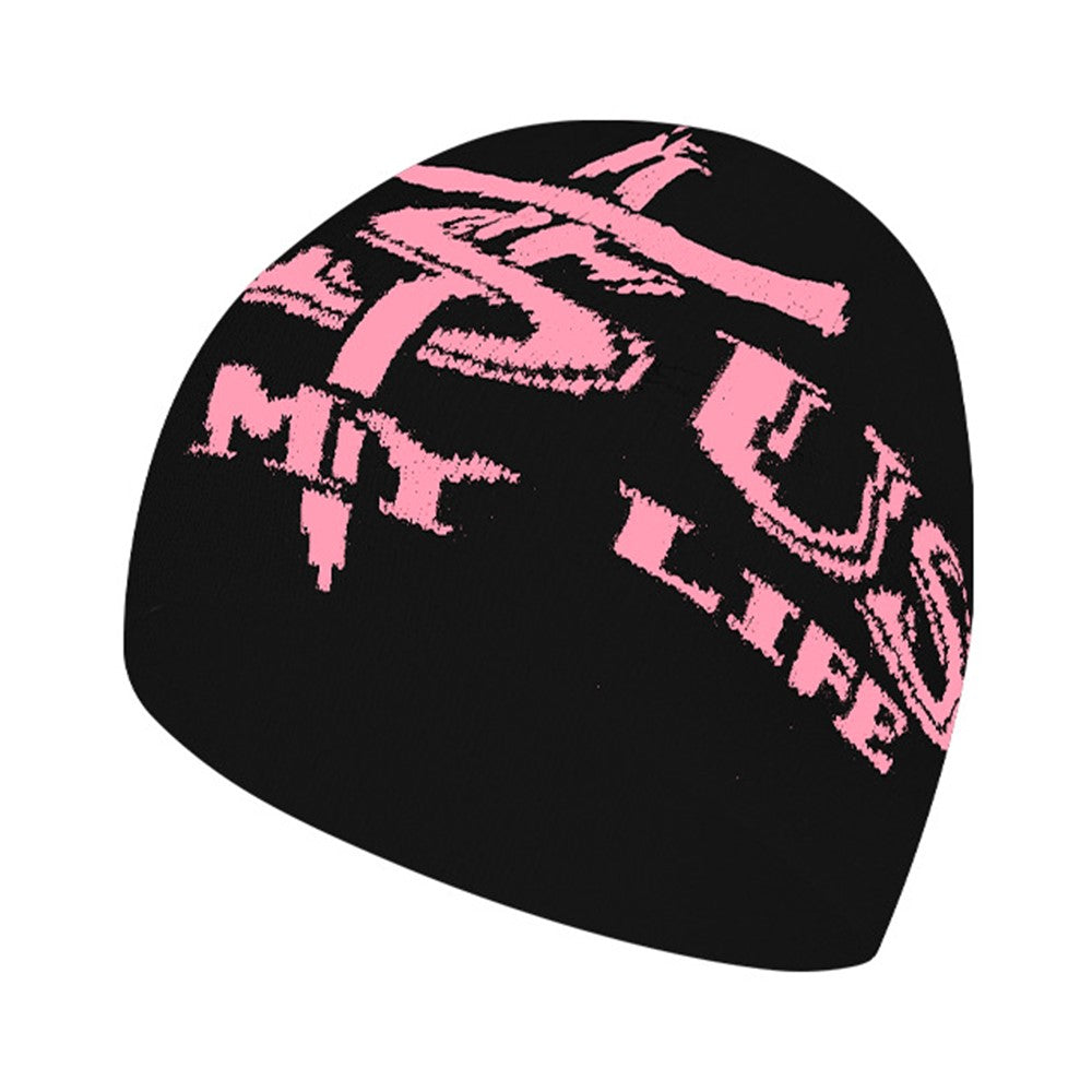 Double Layer Knit Beanie Hat Unisex Thick Warm Winter Outdoor Sports Windproof Cap