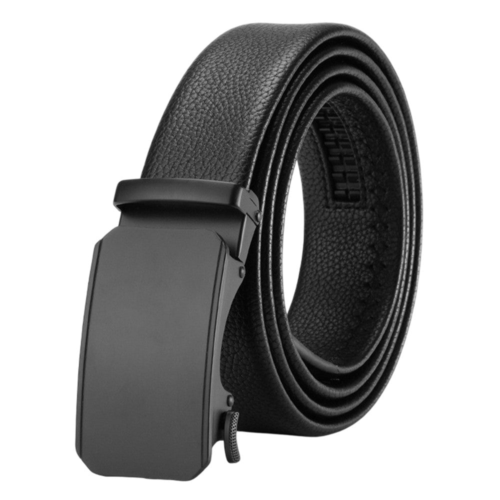 125cm Men Split Leather Belt Business Casual Pants Waist Belt with Alloy Buckle