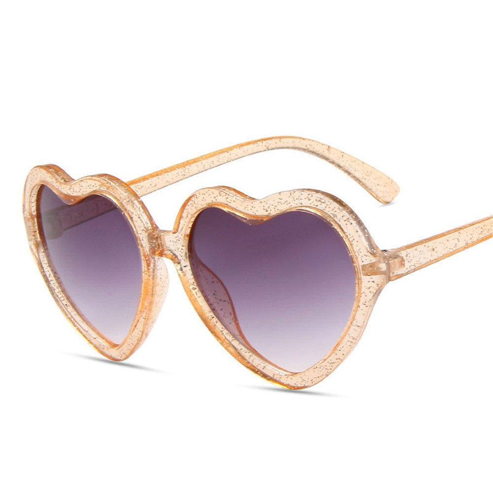 Kids Sunglasses Cute Heart Shaped Glasses Eyewear for Children Girls Boys Baby Age 3-10 Years