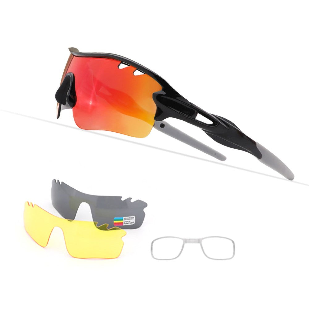 3-10 Years Kids Sports Polarized Sunglasses Cool Cycling UV Protection Sun Glasses with 3 Interchangeable Lenses
