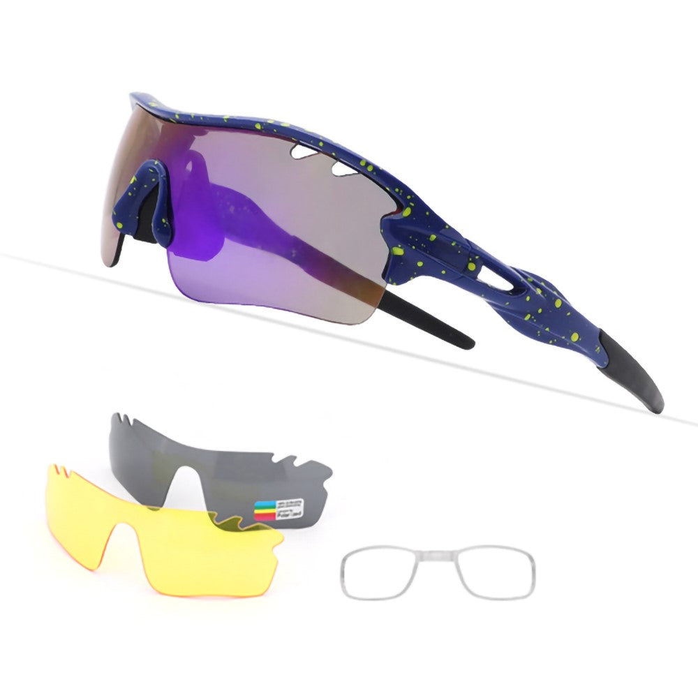 3-10 Years Kids Sports Polarized Sunglasses Cool Cycling UV Protection Sun Glasses with 3 Interchangeable Lenses