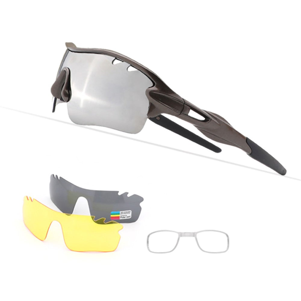 3-10 Years Kids Sports Polarized Sunglasses Cool Cycling UV Protection Sun Glasses with 3 Interchangeable Lenses