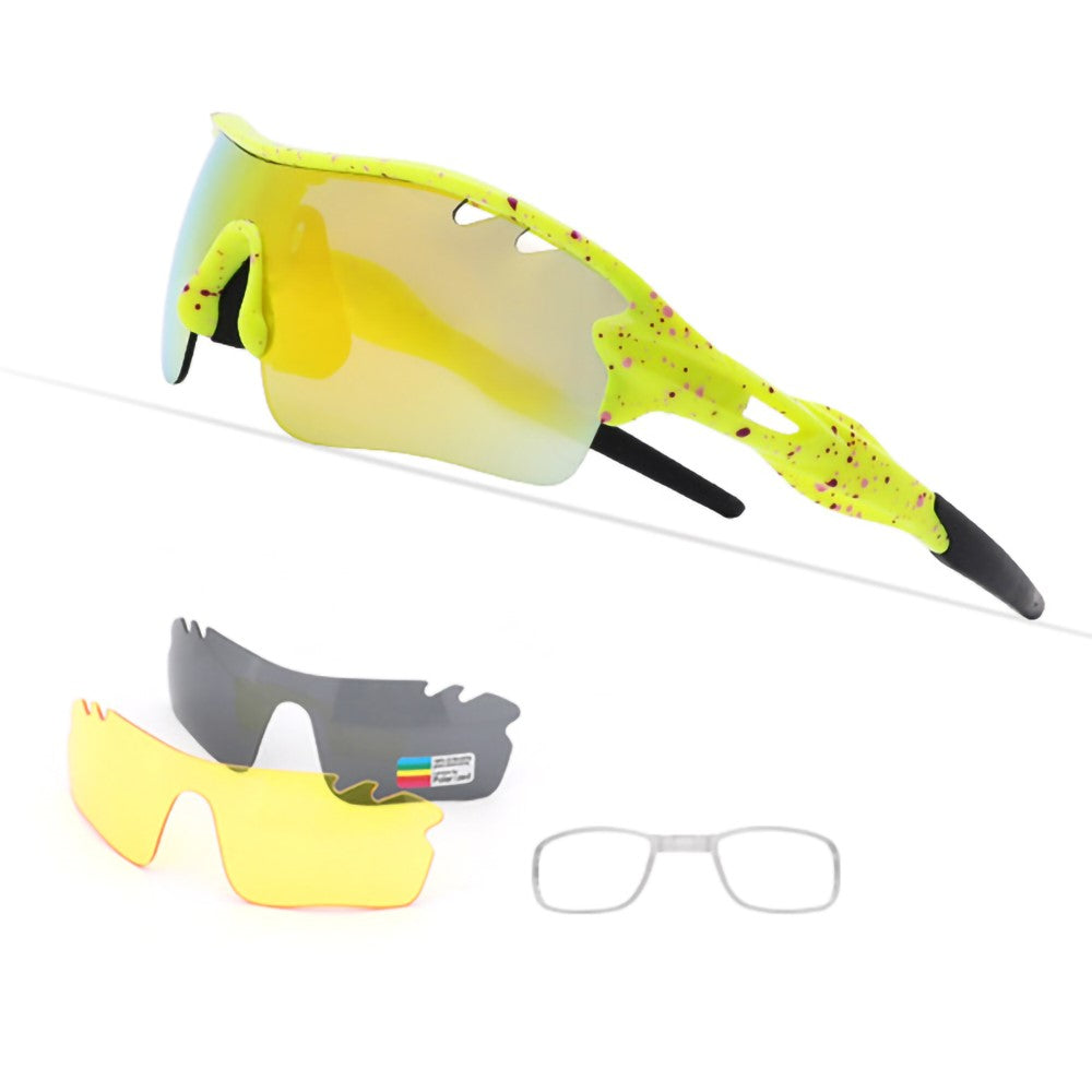 3-10 Years Kids Sports Polarized Sunglasses Cool Cycling UV Protection Sun Glasses with 3 Interchangeable Lenses